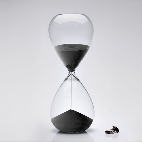 Timglas med sand, färgglatt och modernt, sandtimer inspirerad av glas för hem- och kontorsdekoration Black 30 min