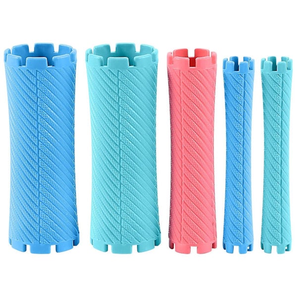 100 stk./sett 10 Størrelser Hårforlengelsesstenger Kit Kald Permanent Bar Plast Krøller Ruller Sett Bølgete Fluffy C-yuyu