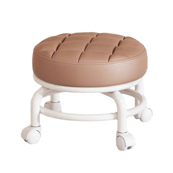 360° Roterande Rullpall Hushållspall Flyttbar Pall Lågt Buller Remhjul Låg Pall Universella Svängbara Hjul För Kök Hem Coffee 30cmx28cmx6cm