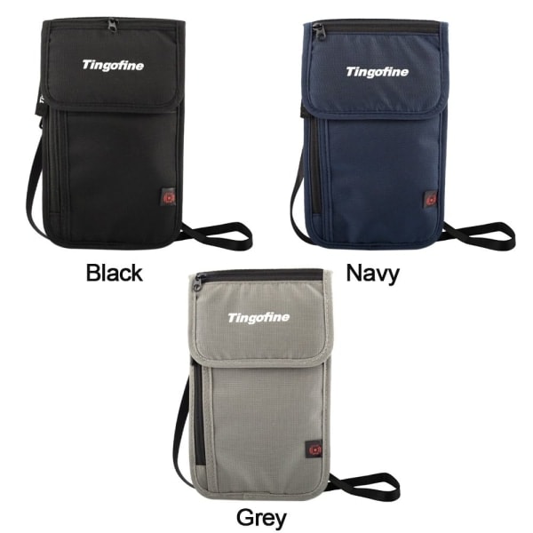 RFID Pass ID Bag Dokumentveske grey