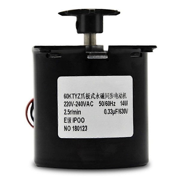 60KTYZ Klopol Permanentmagnet Synkronmotor AC220V 14W 50Hz Mini Växelmotor Låg Hastighet 2.5R/