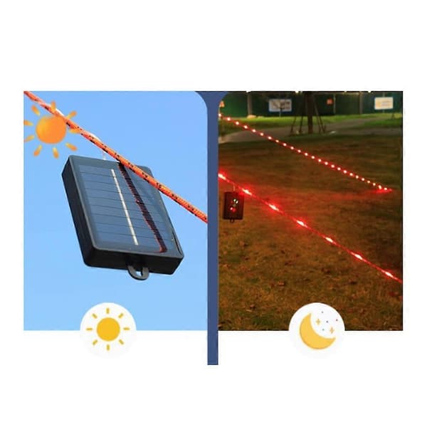 Lysende Vindtau LED Camping med Lys Vindtau