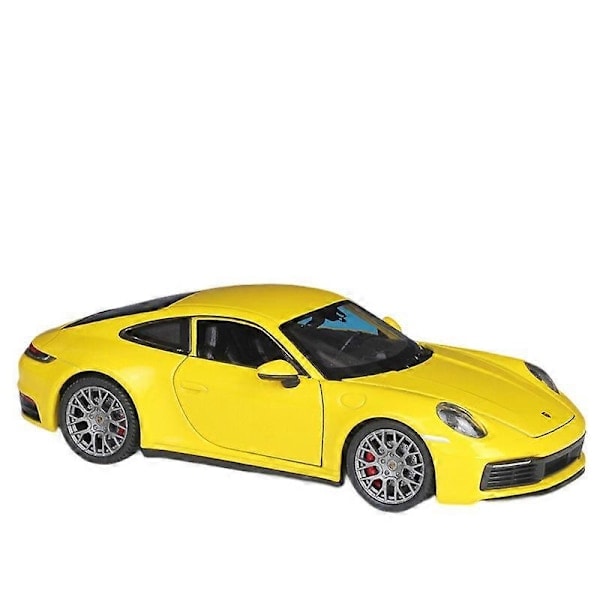 1:24 Leluauto Porsche 911 Carrera 4s Musta Simulaatiomalli Metallikoriste Kokoelma Leluauto Useita Värivaihtoehtoja yellow