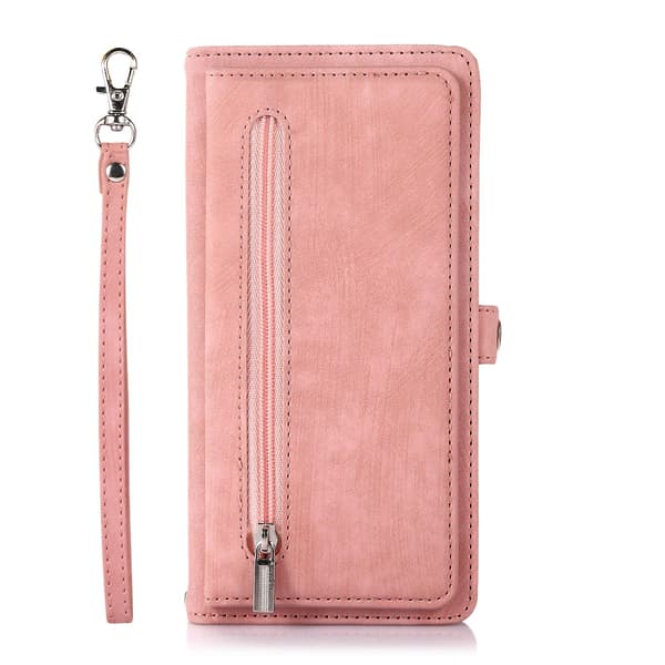 Monikortti Nahkainen Puhelinkotelo iPhone 15 Pro Maxille Pink