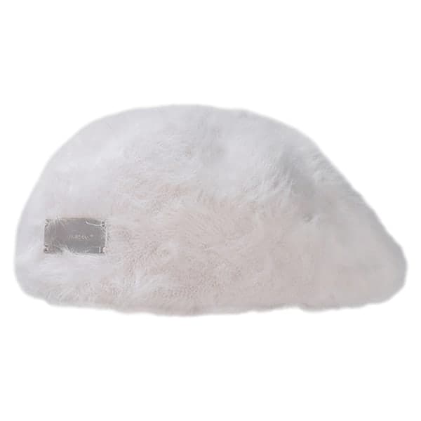 Dames Beret Hat Angora Kaninuld Hat Beanie Klassisk Ensfarvet Efterår Vinter Hatte Beret Hat til Kvinder Gril Vinter Hatte Plain black