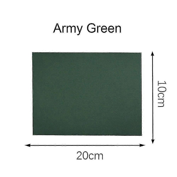 13 Farger Selvklebende Reparasjonssett Fiks Hull Dunjakke Klær Vaskbare Lapper ArmyGreen