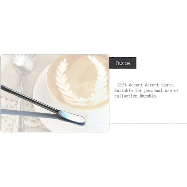 Barista Caf Latte Dekor Penn Sett med 3 i Rustfritt Stål