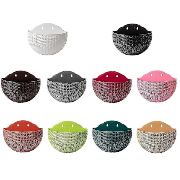 Seinään kiinnitettävät kukkaruukut Kukkaruukku Lahja Parveke Puoliympyrän muotoinen Sisä- ja ulkokäyttöön Kodin koristelu Riippuva eurooppalaistyylinen maljakko Silver gray small  size