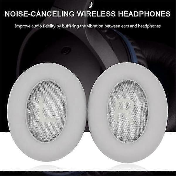 Erstatning Protein Leather Øreputer Øreputer for Bose 700 Nc700 Bluetooth Hodetelefoner 1 Par Sett White