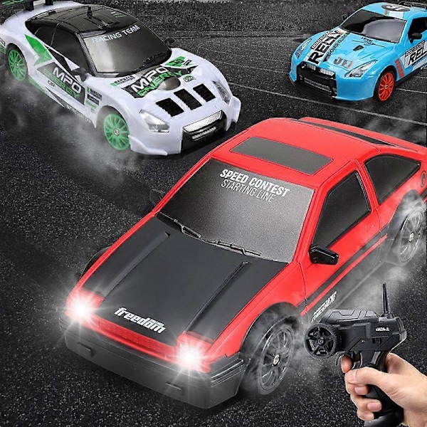 HaKeLai 2.4G Hög Hastighet Drift RC Bil 4WD Leksak Fjärrkontroll AE86 Modell GTR Fordon Bil RC Racing Bilar Leksak för Barn Julgåvor BMW-1B