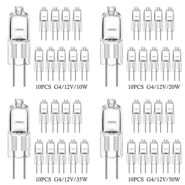 10 kpl halogeenilamppuja kapselilamput G4-12V-10W
