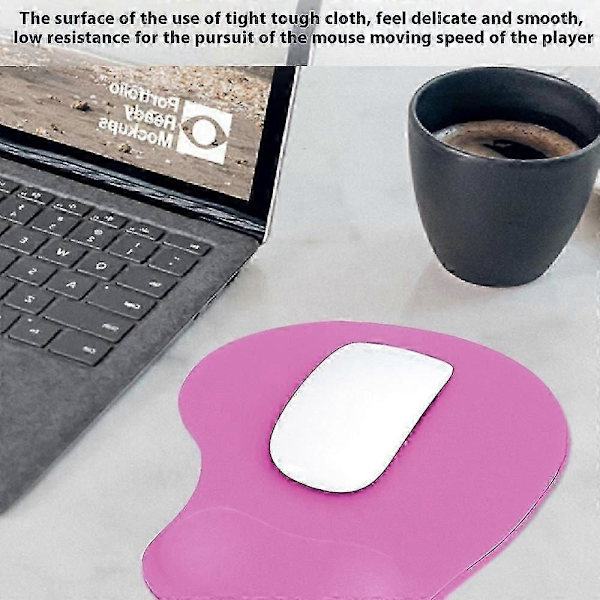 Ergonomisk Musmatta med Minnesskum och Handledsstöd, Halkfri, Lindrar Smärta i Handleden - Mörkblå Multicolor Sapphire