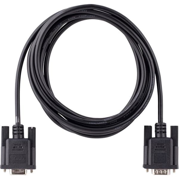 RS232-sarjakaapeli - 3m - DB9 uros/naaras - Null Modem Crossover - Al-Mylar-suojaus - DTE-laitteille