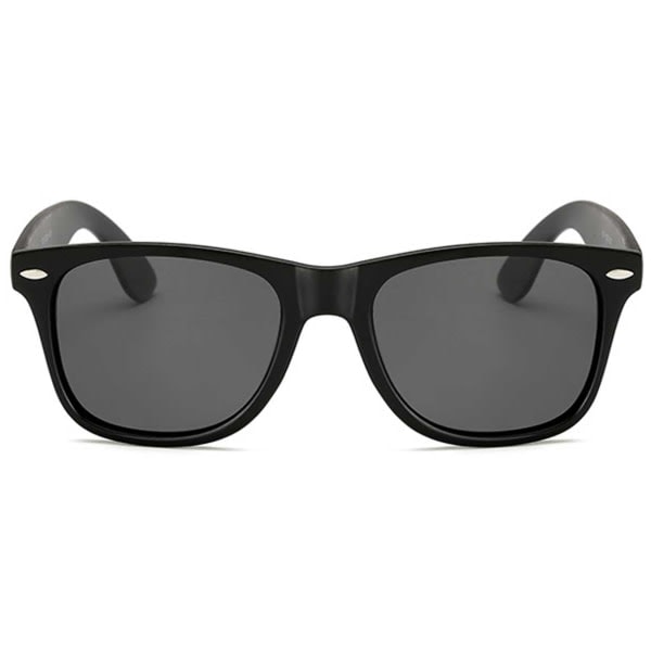 Retro Wayfarer Solglasögon Matt Svart Svart