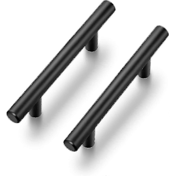 10 stk. sorte køkkenhåndtag skabshåndtag 96mm hulcenter rustfrit stål