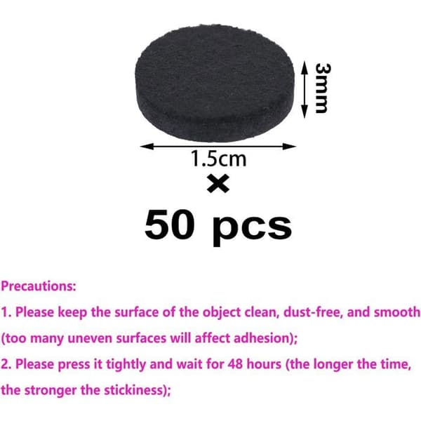 50 stk. stolputer, stolbenbeskyttere, filtputer, møbelputer, filtmøbelputer (15 mm)