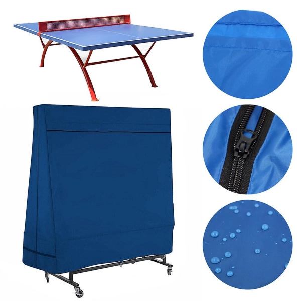 Table Tennis Table Cover Indoor Outdoor Oxford Fabric Waterproof Dustproof Ping Pong Table Protector Cover