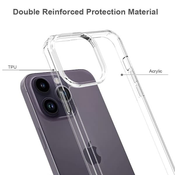 iPhone 16 Pro Max Cover Akryl/TPU Transparent