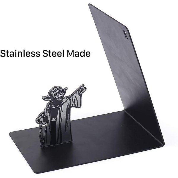 1 stk Premium Heavy Duty Metal Bogstøtte Hylde - Sort L-Formet Bogstøtte Stativ til Skrivebord, Kreativ G