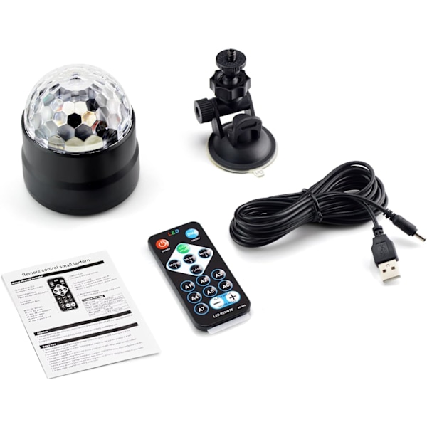 Discokule Lys Partylys DJ Discolys, LED Mini Farger Scene Lys Lydaktivert Automatisk