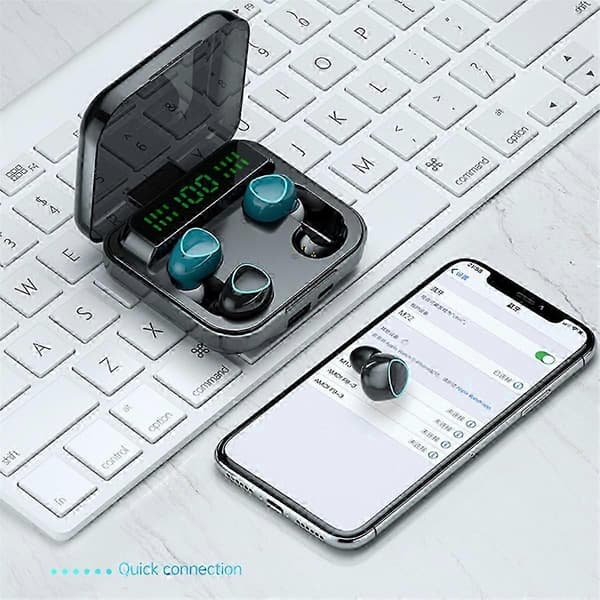 M22 Trådløse hovedtelefoner til par Touch Digital Display Bluetooth Dual Earbuds Støjreducerende til musik