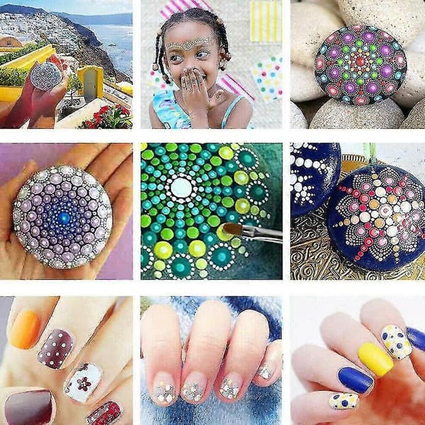 13 st Mandala Dotting Tool Målnings Rock Dot Kit Stenmålningspenna