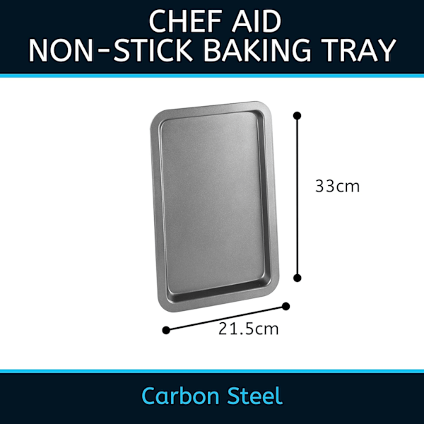 Non-stick kolstålsbakplåt hållbar non-stick-beläggning kylskåp och frys säker perfekt för bakverk och rostning Robust Essential Ugnspanna