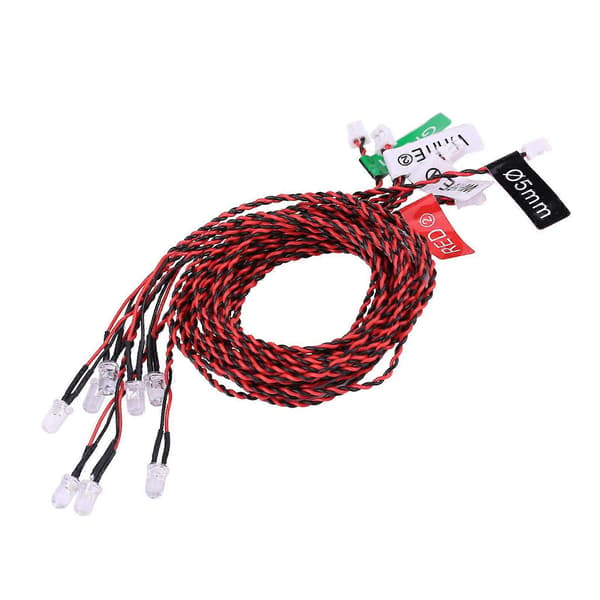 8 LED Belysningssystem Kit Simulation Blinkende Lys Til RC Fly Helikopter