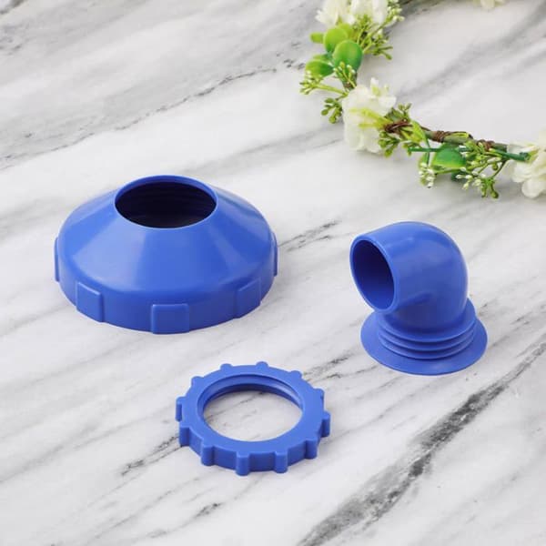 Poolreturmunstycke - 1 stycke - Blå plast - 360° rotation - För Intex och Bestway - Diameter 8,9 cm