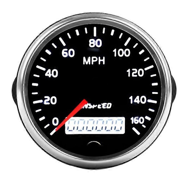 Universal GPS Hastighetsmätare 12V/24V Vägmätare 85mm 260km/h för Bil Motorcykel LCD Varvräknare