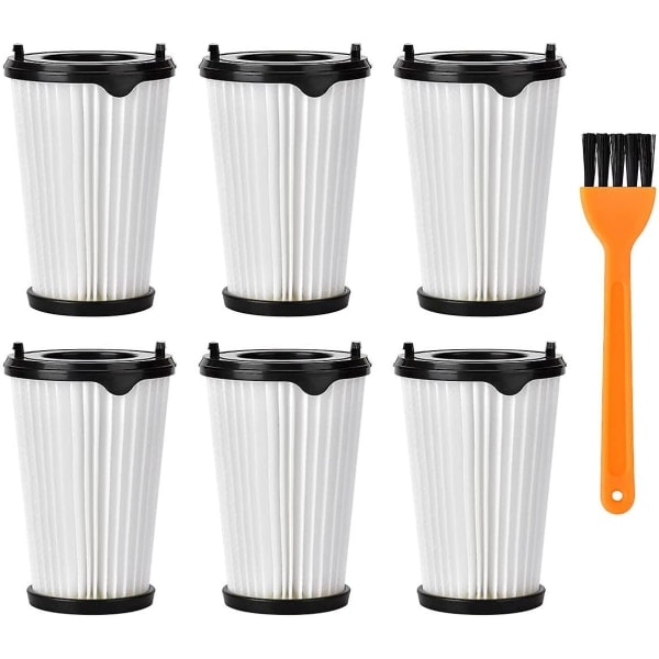 6 filtre og 1 liten børste for alle Ergorapido støvsugere