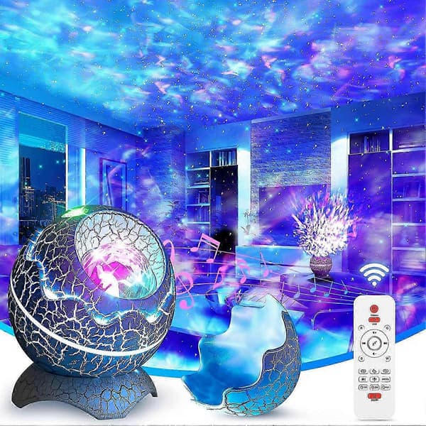 2025 Dinosaur Æg LED Projektor Lys Bluetooth-kompatibel Stjerne Ambient Lys til Jul Saturn Gray