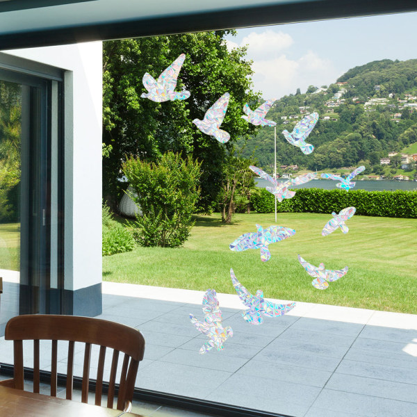 20-pack fönster- och glasdörrkrocksvarningsdekaler, fågelskydd - färg