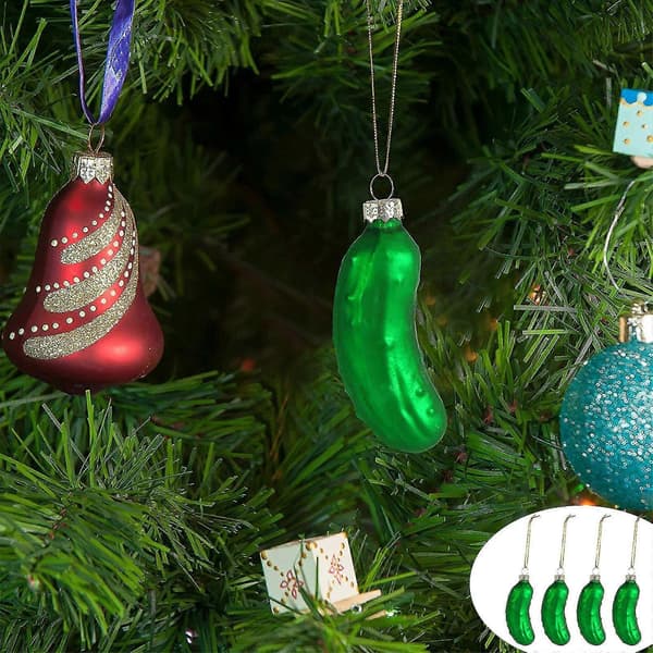 Juleagurk Ornament, 9 dekorative juleagurker