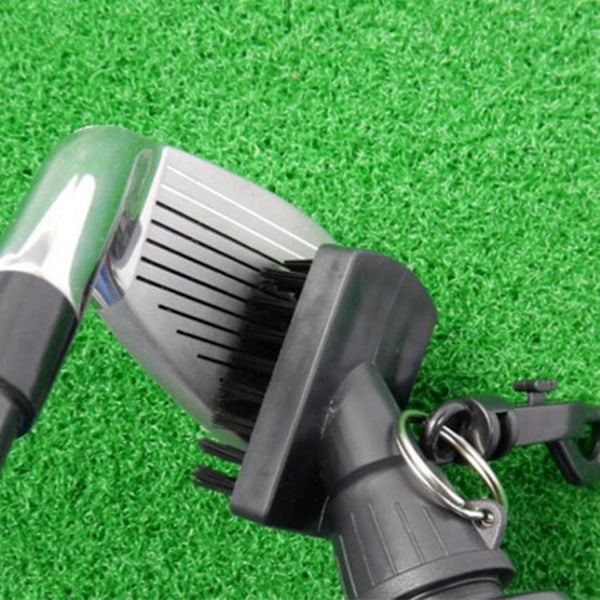 2x Golfbørste Golfkølle Rillerørrenser Dyb Rengøring Jernriller Golf Klemme Flaske Vanddispenser-H