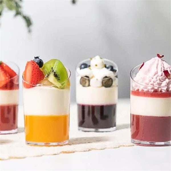 20 Mousse Dessertkoppar i Plast