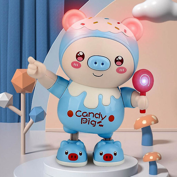Syngende Gris Legetøj Dansende Gris Legetøj Gris Robot Legetøj Lys Lyd Legetøj Baby Gynge Legetøj Blue