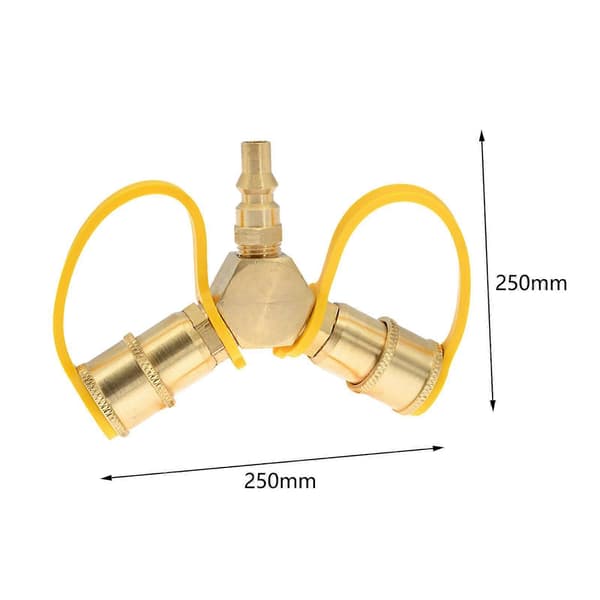 RV Propan Y-splitter 1/4in Propantank Splitter til Campingvogn Grill