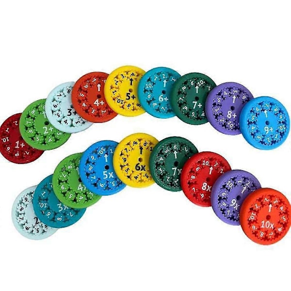 2024 Nye Matte-Fakta Spinners for Fidgeters som Lærer Divisjon og Multiplikasjon (add eller Subtraher 9) 2 Set-18pcs