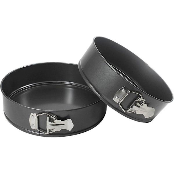 Sæt med 2 runde kageforme 23 cm Non-stick springform med løs bund bageplade
