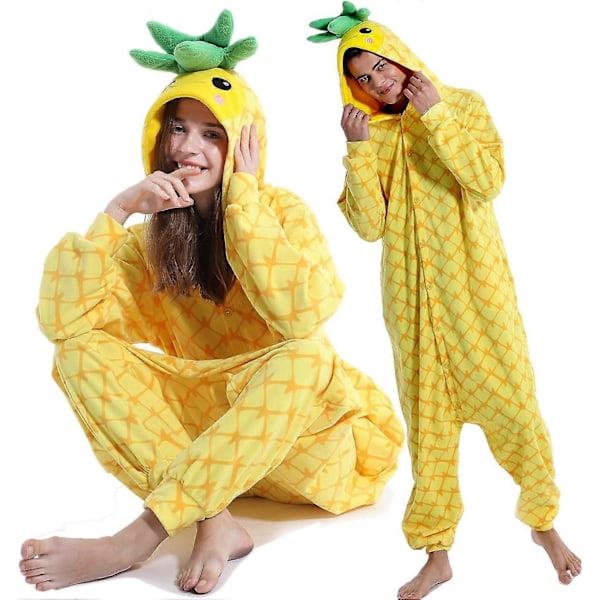 Ananas pyjamas Djurdräkt karneval jumpsuit S