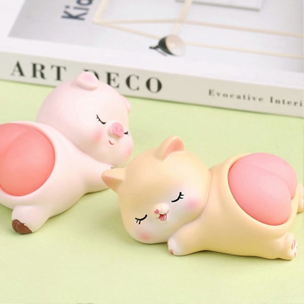 Tegneseriefigur Panda Kanin Gris Katt Landskapsdukke Butt Resin Dyrefigur Dukkemodell Leke Ornament Barn Leke C Animal