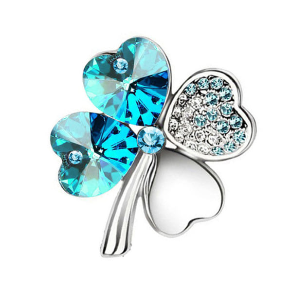 Lucky Leaf Brosch Pins Bling Diamond Crystal Brosch Pins for Women Girls