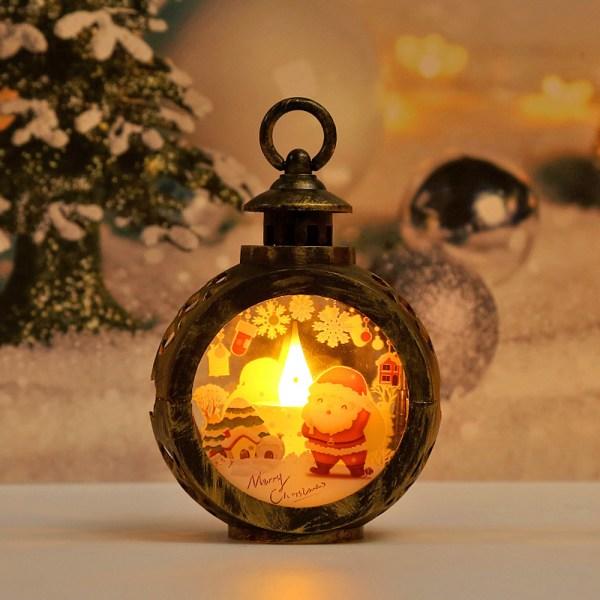 Juldekorationer LED små runda lampor bärbara