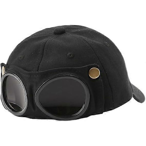 Baseballkeps med Solglasögon Retrohatt Hip Hop Solskyddskeps för Män Kvinnor Svart, solskyddskeps