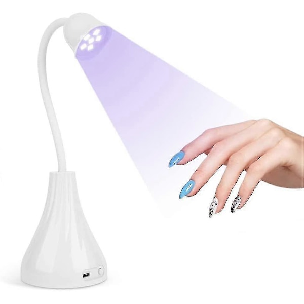 LED UV-neglelampe, Mini Lotus Håndfri Lys Roterbar Negle tørker Rask Tørking Neglelakk Herding Lampe