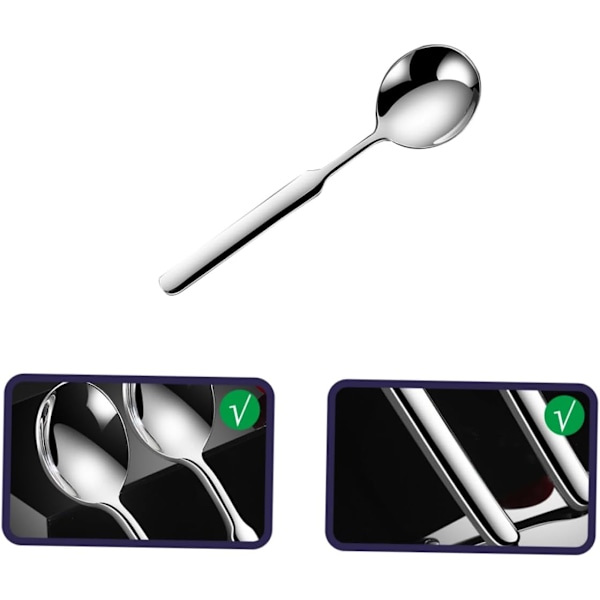 Rustfrit Stål Skeer Madlavningsskeer Dessert Skeer Lille Teske Hjemmesuppe Skeer Køkken Serveringsskeer Rør Skeer