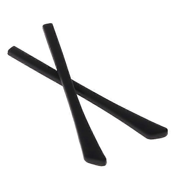 Bløde Silikone Anti Slip Briller Brillestang Spidser Tilbehør Firkantet Hul Black