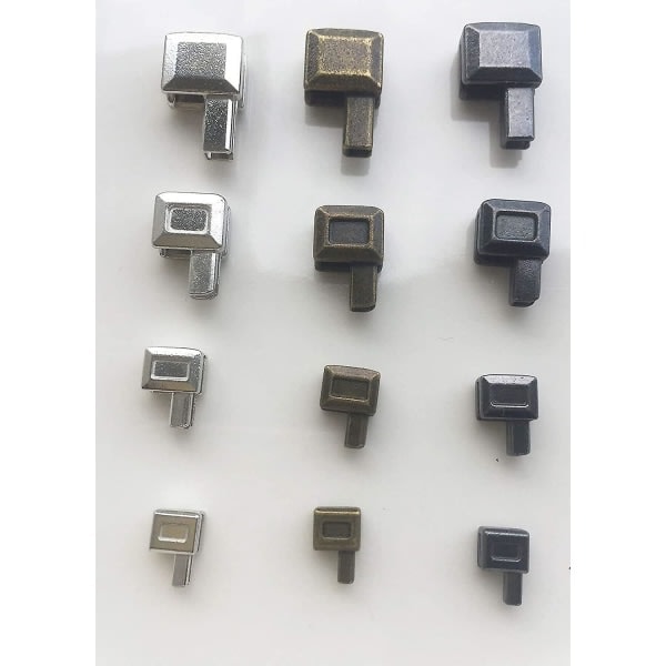 Reparationssats för dragkedja Metallhållare Insatsstift Dragkedja Topp/Bottenstopp (3 färger) 13 set Dragkedja Fixeringsplugg, Reparera Dragkedjestopp för Dragkedjeersättning