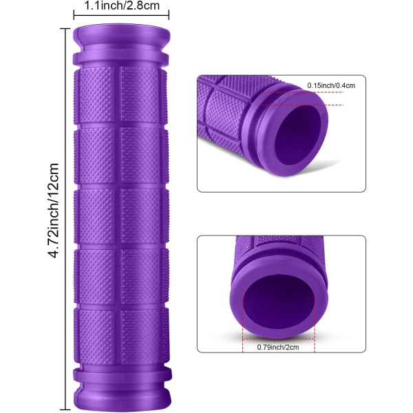 2 Par Sykkelstyregrep, Scooter/BMX/MTB/Barne-/Fjell-/Trehjulssykkel/Landeveissykkel/Rullestol/Cruiser/Foldbar Sykkel/Universal Størrelse